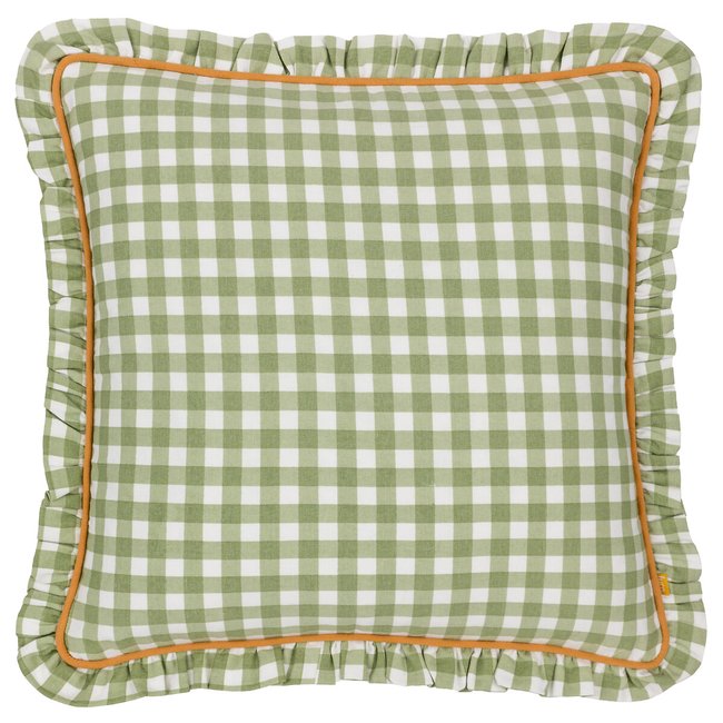 Maude Gingham Cotton Cushion - FURN.