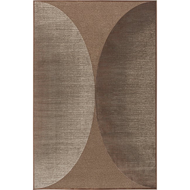 Tapis en viscose style classique Couleur marron clair élégant <span itemprop=