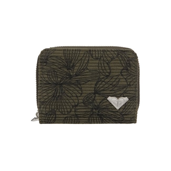 Portefeuille en velours côtelé LISETTE PRINTED. vert beetle <span itemprop=