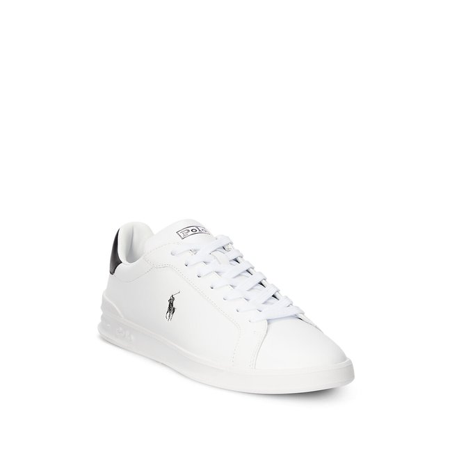 Heritage court 2 leather trainers white black Polo Ralph Lauren La Redoute