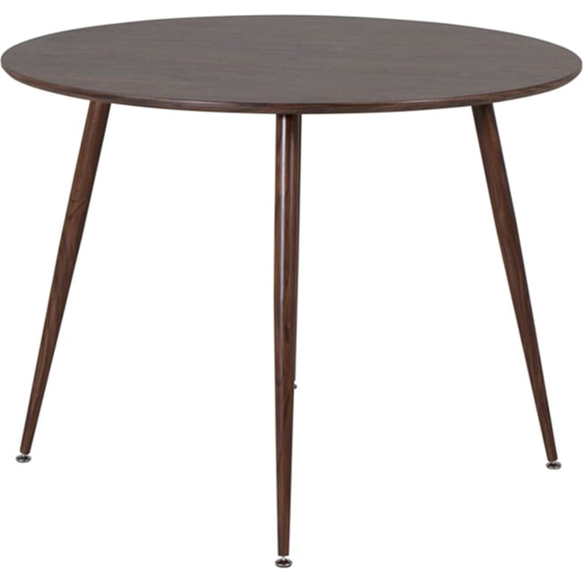 Table ronde métal collection PLAZA Couleur noyer <span itemprop=