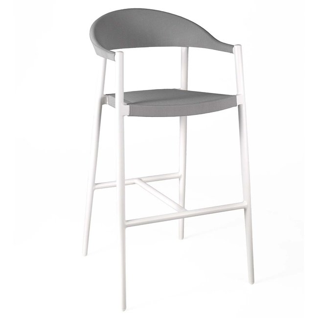 Chaise de bar, MATTEO blanc <span itemprop=