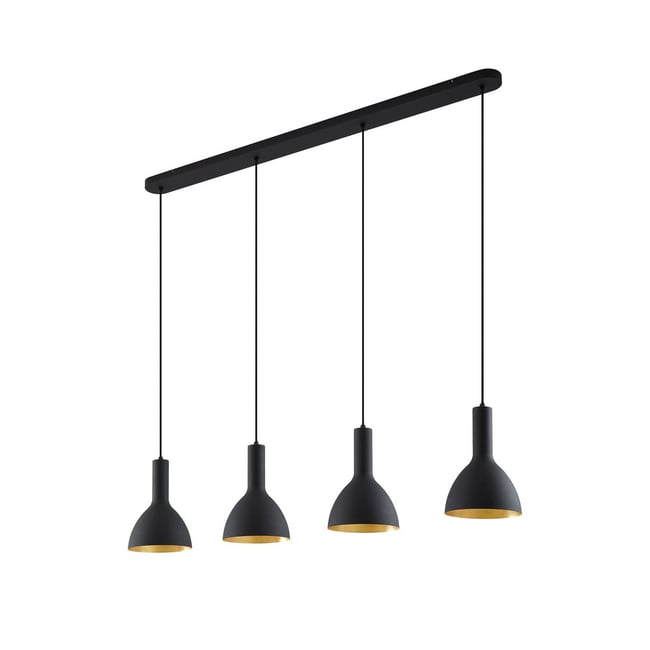 Suspension en métal moderne, Cosmina Couleur noir, doré <span itemprop=