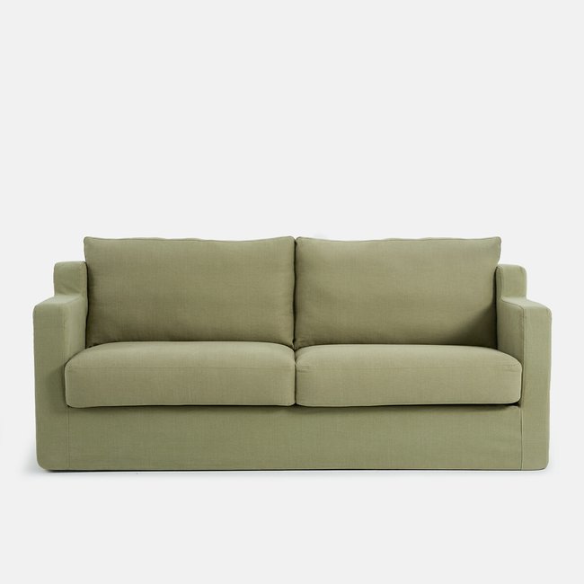Canapé droit déhoussable, 2, 3 ou 4 places, en coton et lin, LINETTO - LA REDOUTE INTERIEURS
