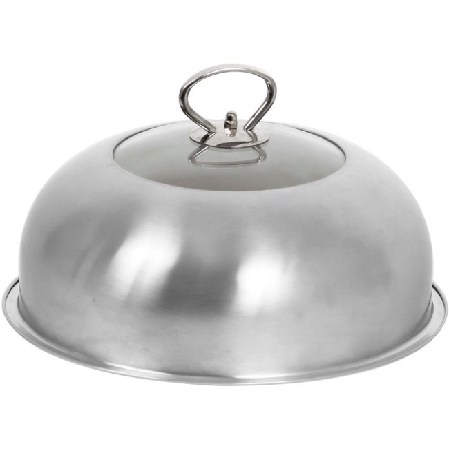 Cloche pour plancha CUISSON VITREE INOX argent <span itemprop=