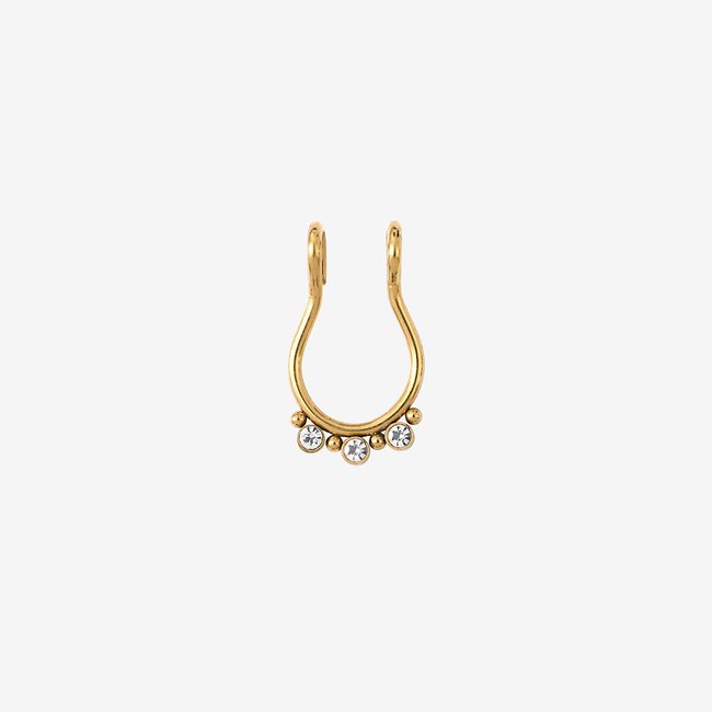 Bague nez tiya - candy blanc <span itemprop=