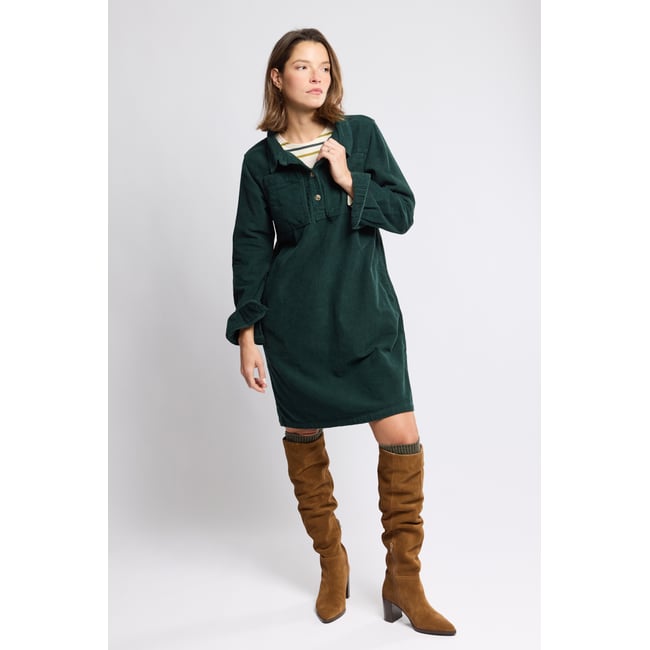 Robe en velours - coton otranto <span itemprop=