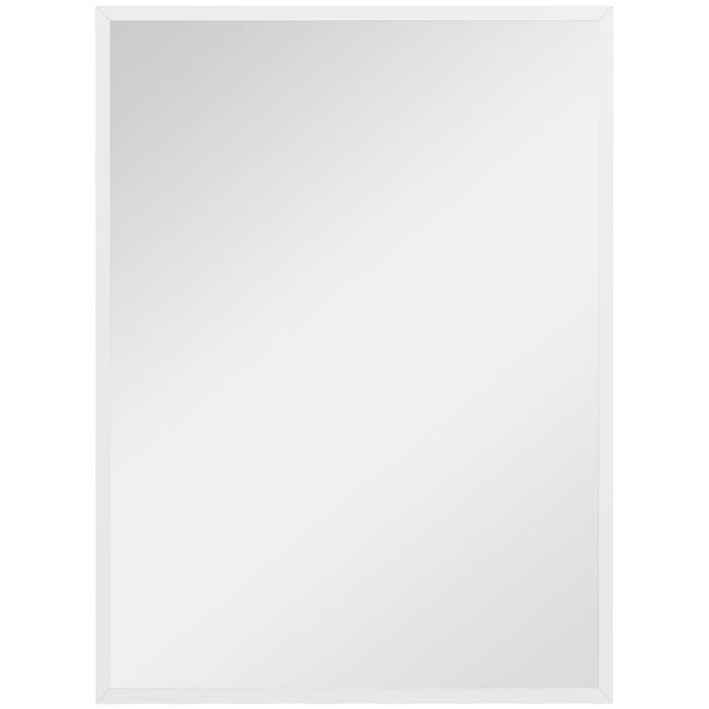 Miroir mural rectangulaire dim. 60L x 80H cm MDF blanc Couleur blanc <span itemprop=