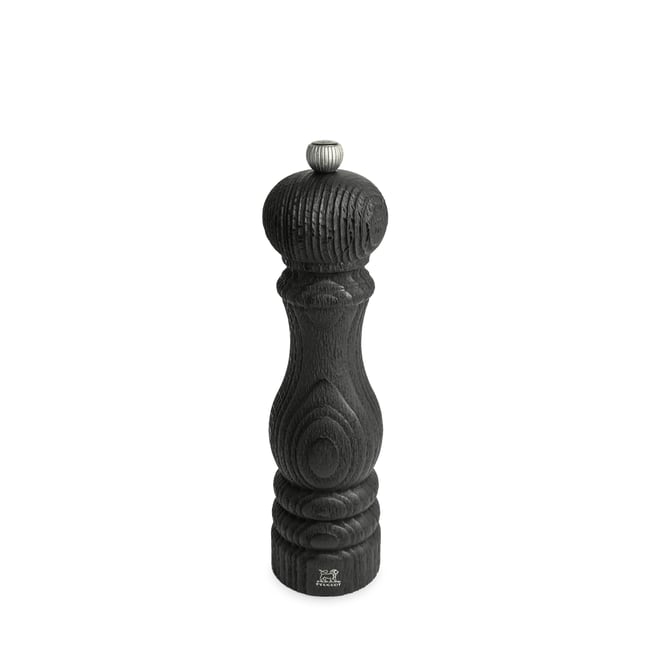 Moulin à poivre manuel en bois upcyclé nature black <span itemprop=