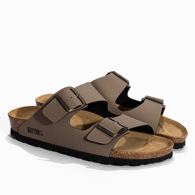 Sandales ATLAS pour homme taupe <span itemprop=
