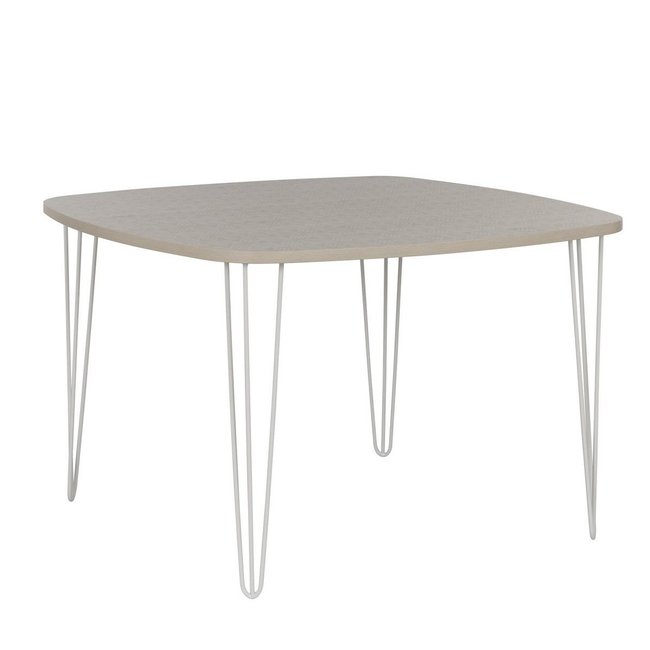 Table à manger carrée pieds filaires Lemon - Fabrication Française Couleur bois clair <span itemprop=