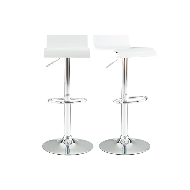 Tabourets de bar design pieds acier chromé (lot de 2) SURF V2 - MILIBOO