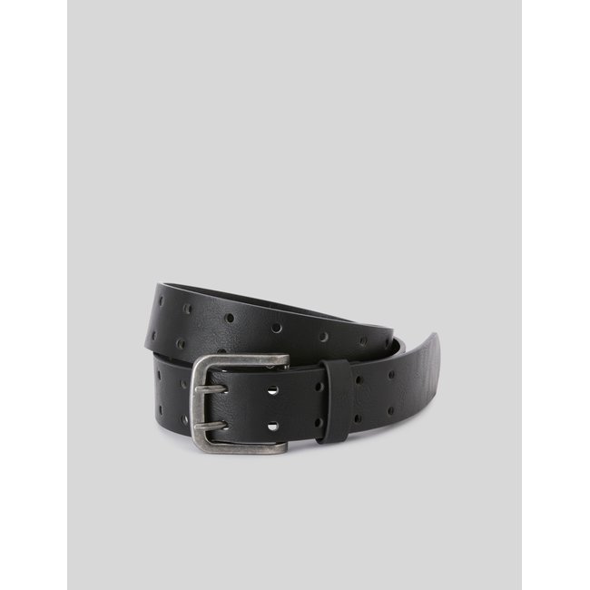 Ceinture à double ardillon noir <span itemprop=
