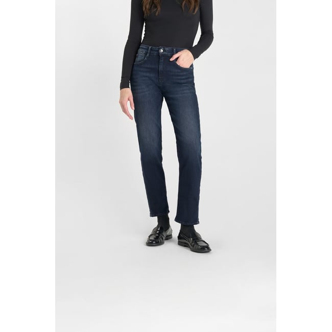 Jeans droite 400/17 mom , 7/8ème blue / black <span itemprop=