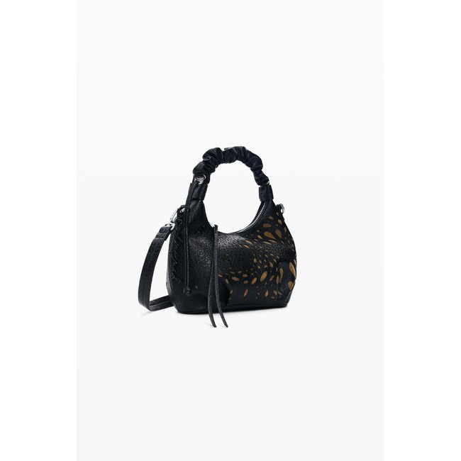Petit sac perforé noir <span itemprop=