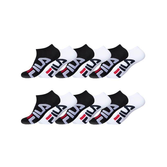 Lot De 12 Paires De Chaussettes Socquettes noir/blanc <span itemprop=
