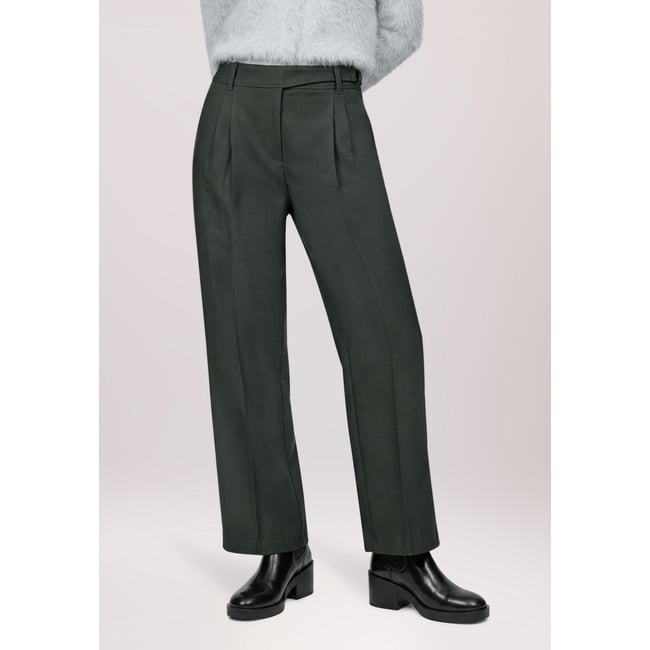 Pantalon en toile à pinces kambaba <span itemprop=