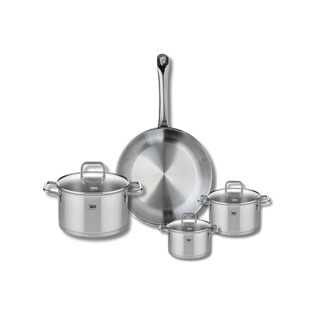 Batterie 1 poêle 28cm + 3 faitouts 12/14/20cm PROFI CITRIN inox <span itemprop=