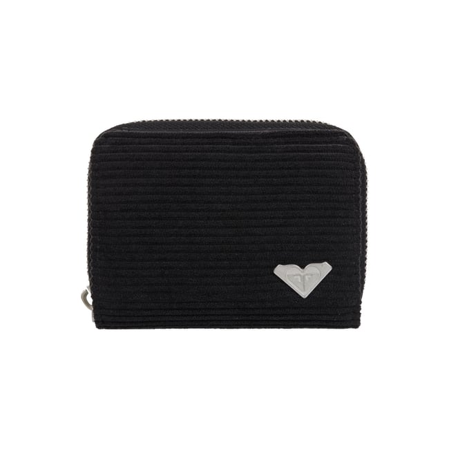 Portefeuille en velours côtelé LISETTE SOLID. noir anthracite <span itemprop=