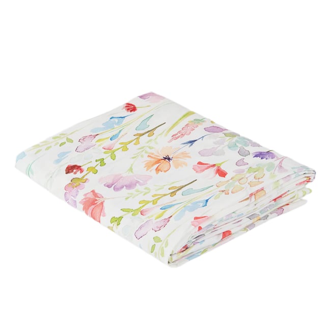 Drap Plat   Percale De Coton - SOPHIE multicolore <span itemprop=
