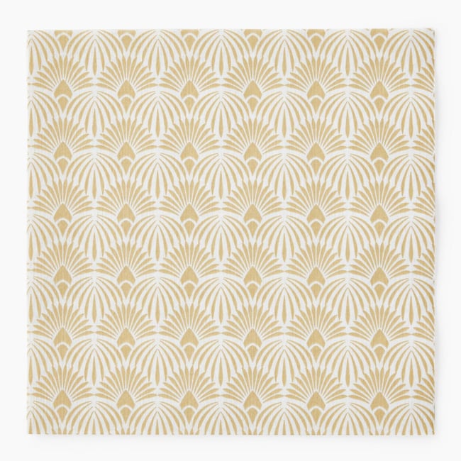 20 Serviettes 40x40 greco doré fond blanc multi co <span itemprop=