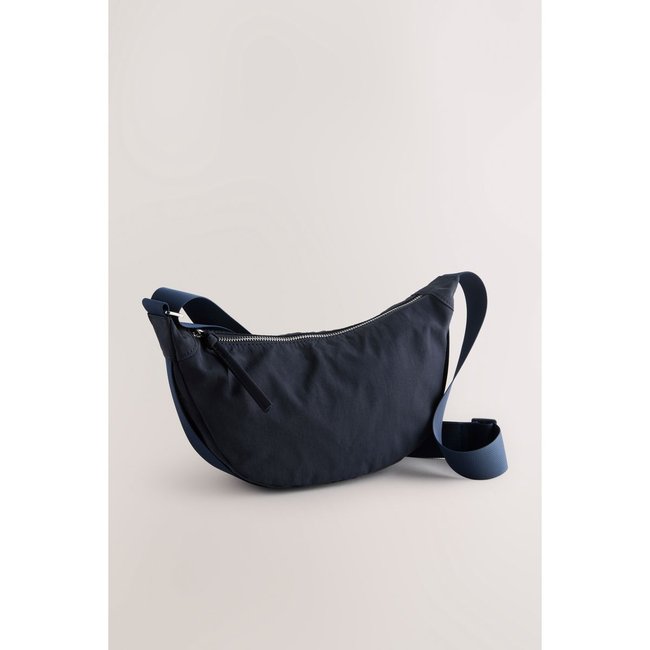 Sac à bandoulière en nylon bleu marine <span itemprop=