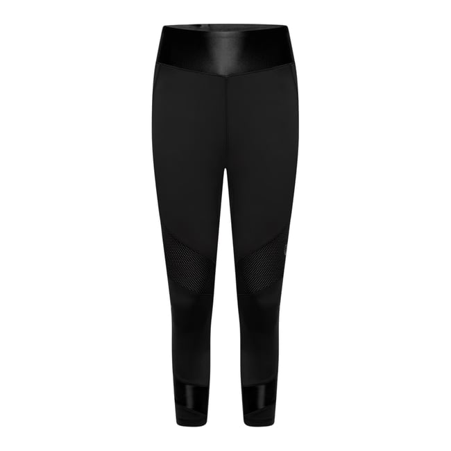 Legging ¾  motif/style panneau maillé noir <span itemprop=