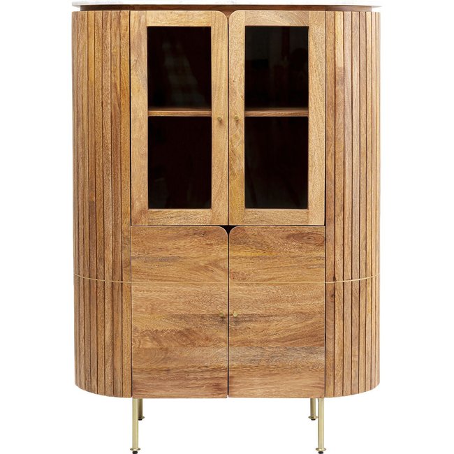 Vitrine en manguier et marbre, GRACE Couleur bois <span itemprop=