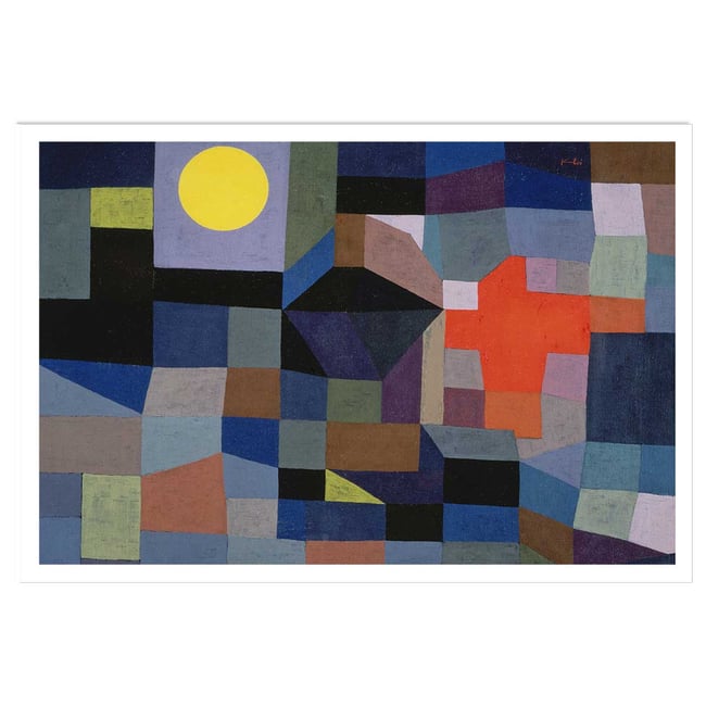 Poster Feu par pleine lune par Paul Klee - HEXOA