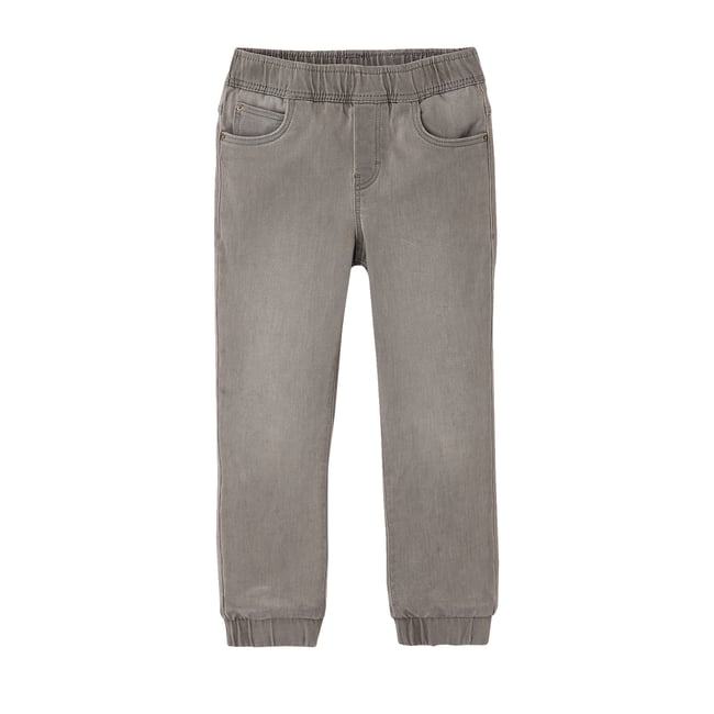 Pantalon denim denim gris clair <span itemprop=