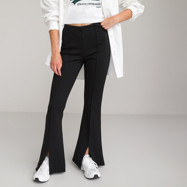 Pantalón flare negro <span itemprop=