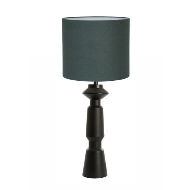 Lampe Métal Noir Ilvara Abat Jour Vert Couleur noir <span itemprop=