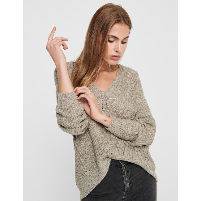 Pull En Grosse Maille, Col V - JDY