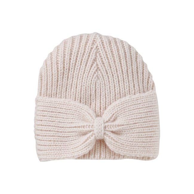 Bonnet en maille côtelée avec noeud fantaisie - VERTBAUDET