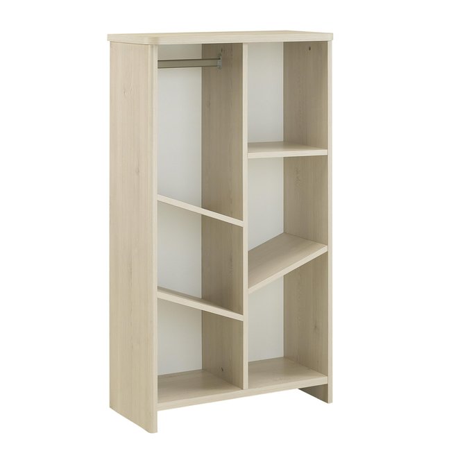 Bibliothèque avec penderie SACHA Couleur blanc <span itemprop=