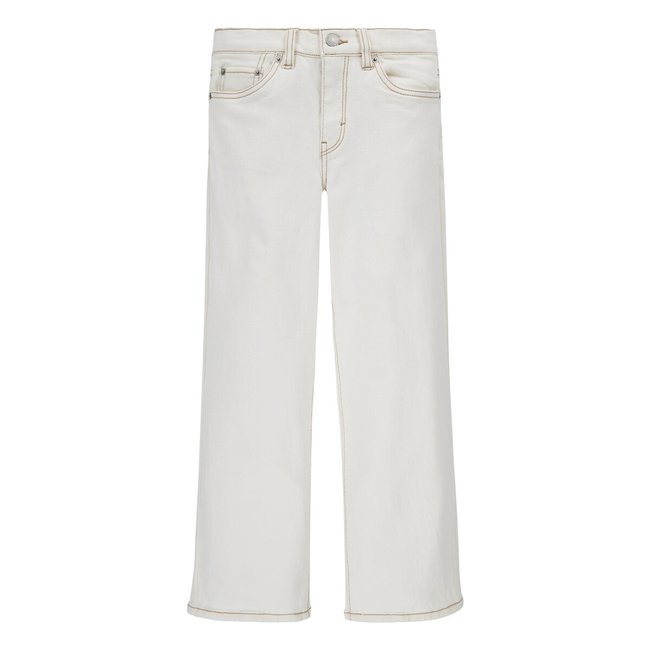 Jean wide leg blanc cassé <span itemprop=