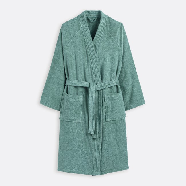 Haxel 450g/m² Cotton Terry Bathrobe with Kimono Collar - LA REDOUTE INTERIEURS