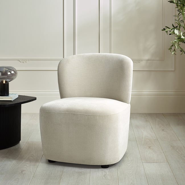 Lucerne Chenille Armless Accent Chair - SO'HOME