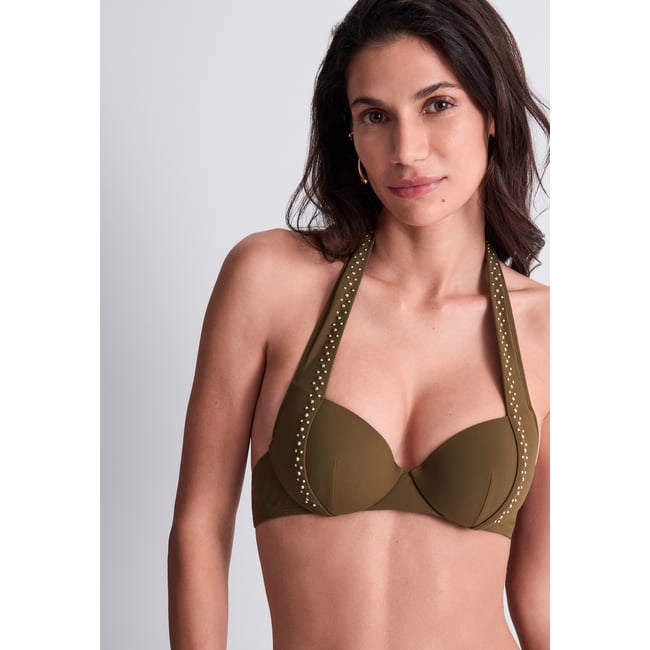 Haut de maillot de bain Push up coques Summer Stars. kaki <span itemprop=