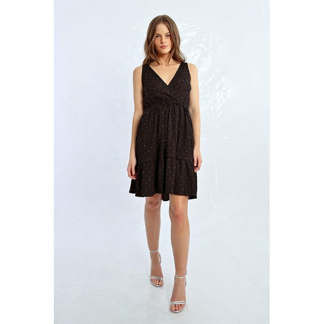 Robe courte parsemée de strass - LILI SIDONIO