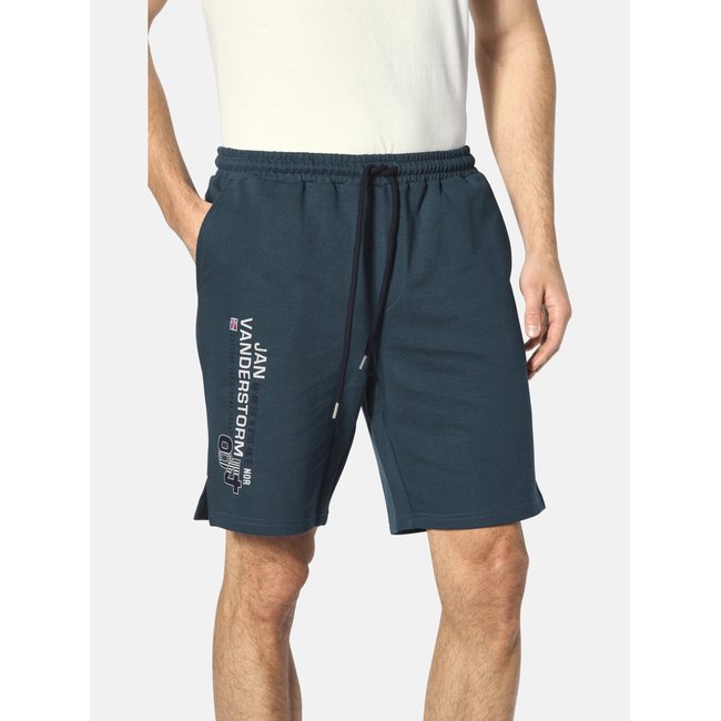 Bermuda en molleton PERMARSEN petrole <span itemprop=