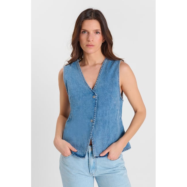 Gilet sans manches MELORA blue <span itemprop=