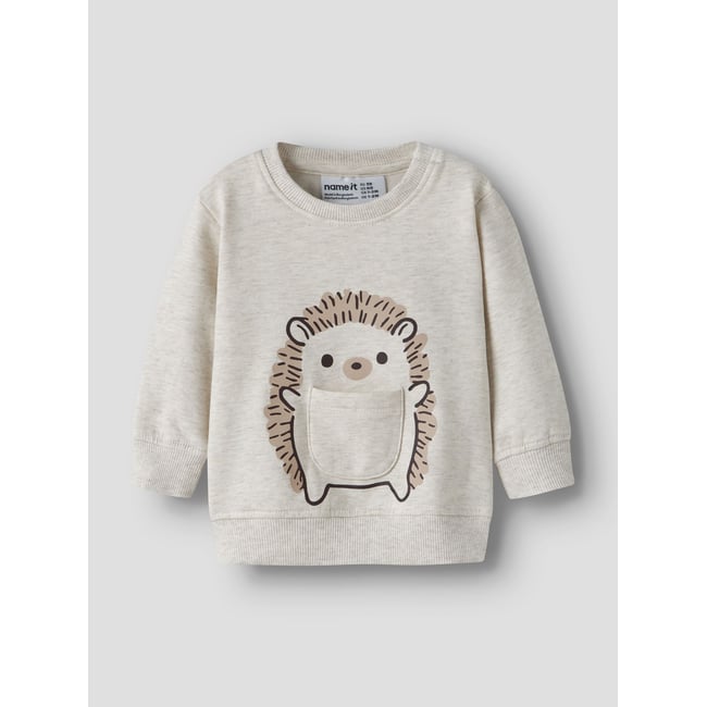 Sweat-Shirt blanc - peyote melange1 <span itemprop=