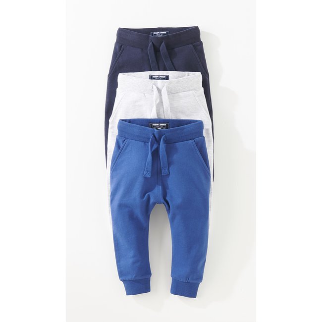 Pantalons jogging super ajustés, lot de 3 bleu/gris <span itemprop=