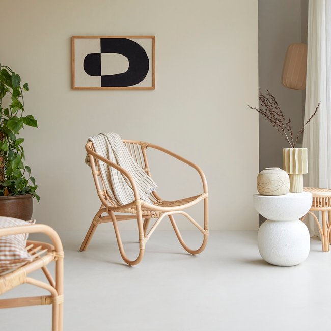 Fauteuil en rotin MUTINE Couleur naturel <span itemprop=