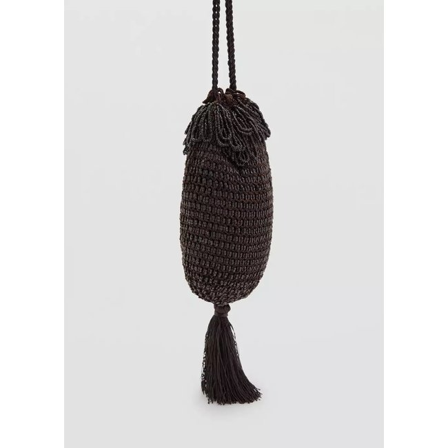 Sac à main perles chocolat <span itemprop=