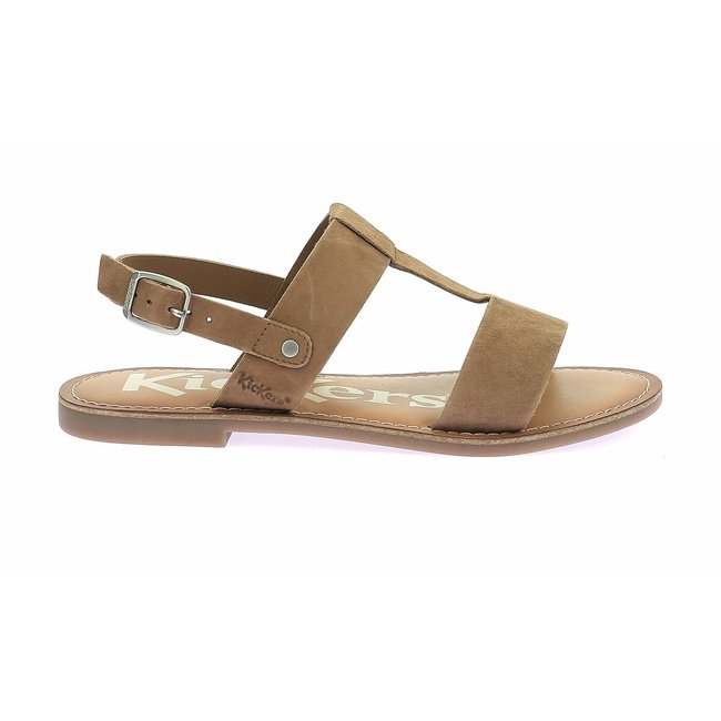 Sandali in pelle Kick Dines cammello KICKERS