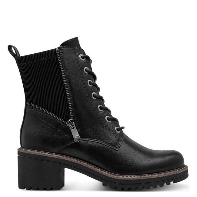Bottine talon bloc noir <span itemprop=