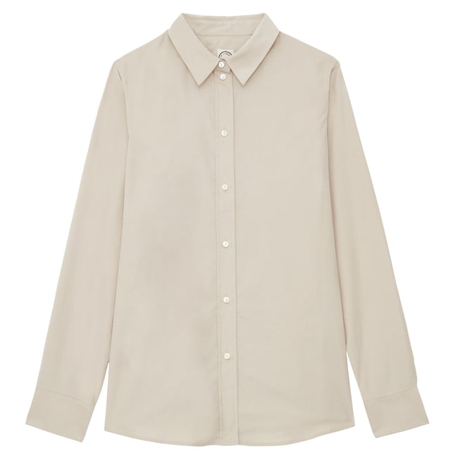 Chemise Martin en coton beige <span itemprop=