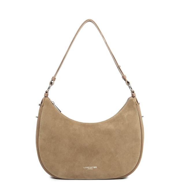 Sac besace zippé L, en cuir suédé - LANCASTER